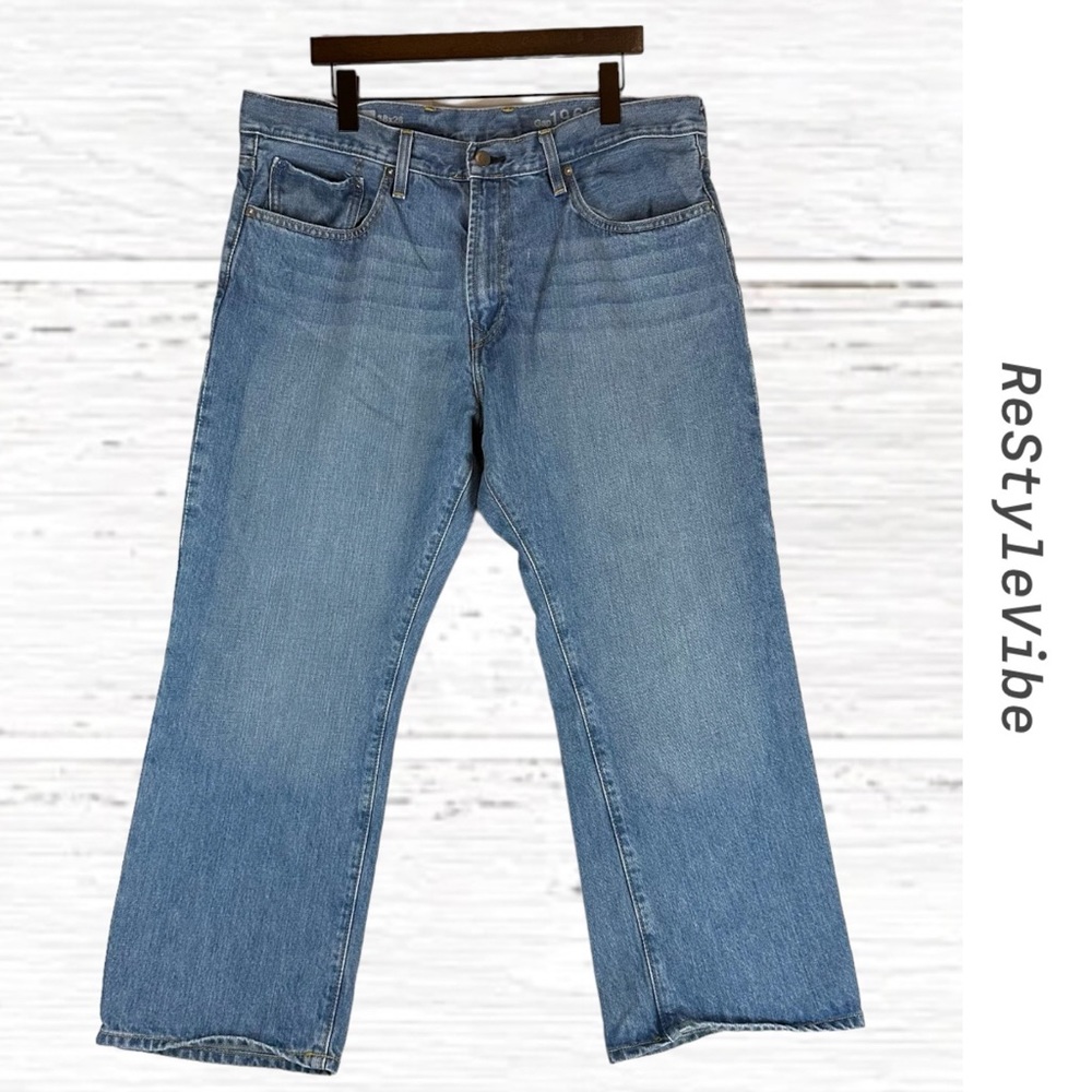 GAP Men’s Size 38x28 Denim Jeans Easy Fit Bootcut Style 100% Cotton